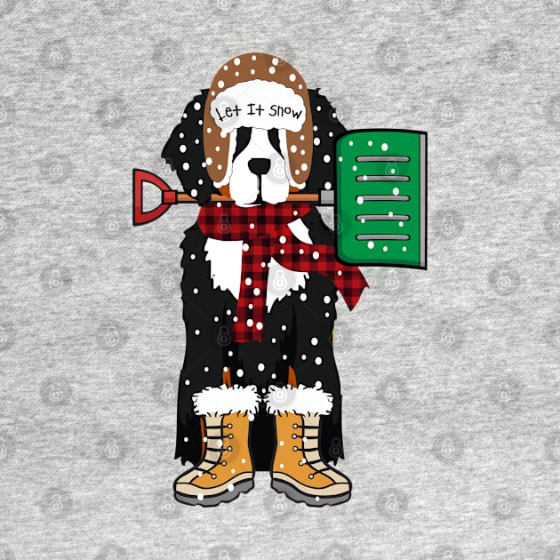 Let It Snow Bernese Mountain Dog by emrdesigns